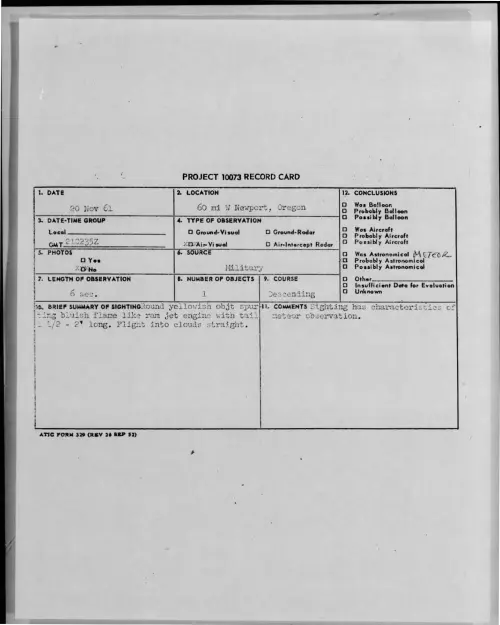 First page of 1961-11-8698033-60miWNewport-Oregon
