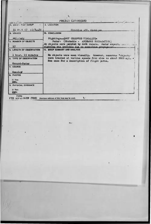 First page of 1967-09-7411539-KinchloeAFB-Michigan