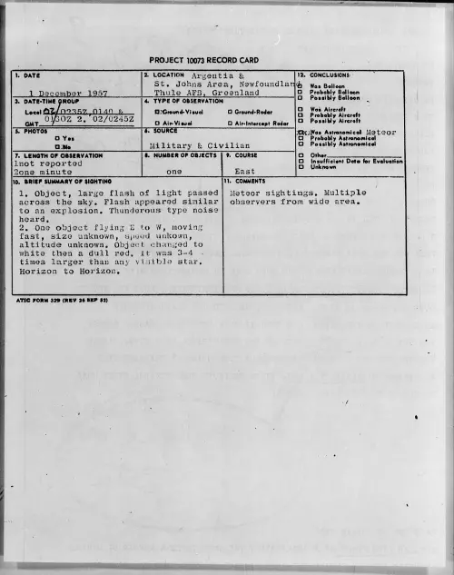 First page of 1957.12 - 6966363 - Argentia & St. Johns Area, Newfoundland