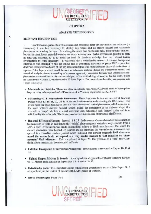 First page of BritishUFOFiles - uap_vol1_pgs14to34_ch2