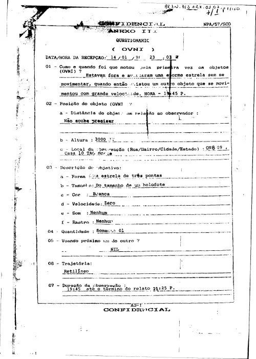 First page of BrazilianUFOFiles - BR_AN_BSB_ARX_003_007 BR_AN_BSB_ARX_003_007