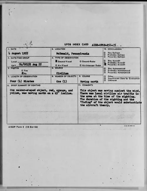 First page of 1955.08 - 6971330 - McDonald, Pennsylvania