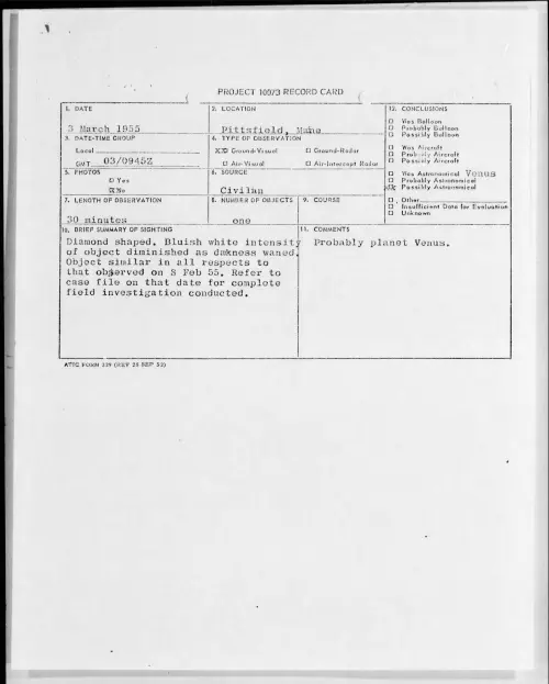 First page of 1955.03 - 6970298 - Pittsfield, Maine