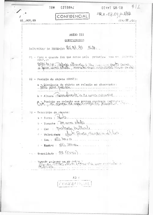 First page of BrazilianUFOFiles - BR_AN_BSB_ARX_003_004 BR_AN_BSB_ARX_003_004