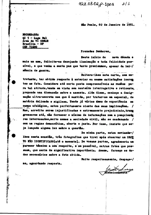 First page of BrazilianUFOFiles - BR_AN_BSB_ARX_003_002 BR_AN_BSB_ARX_003_002