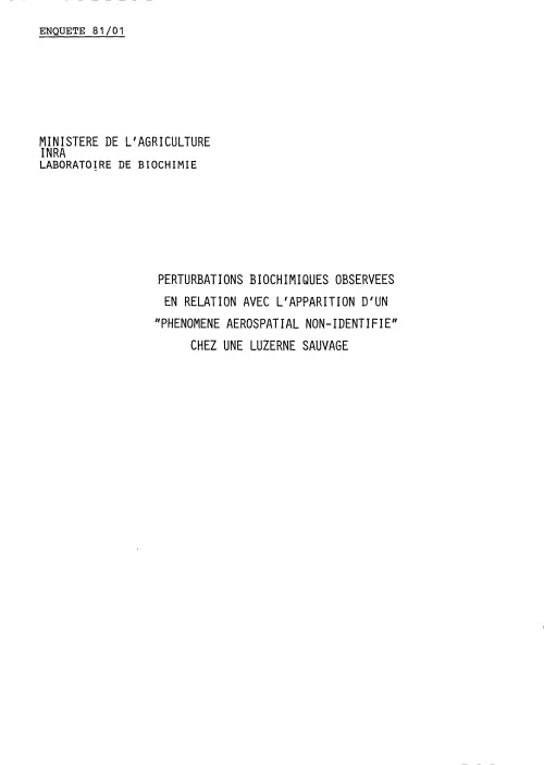 First page of FrenchUFOFiles - INRA130R
