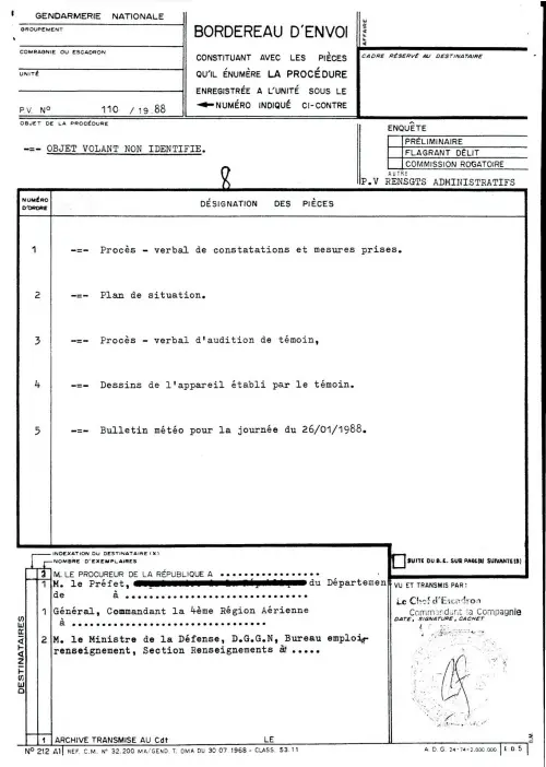First page of FrenchUFOFiles - 88307046-110-88-R
