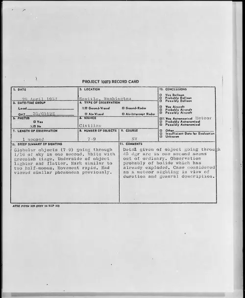 First page of 1957.04 - 6789237 - Seattle, Washington