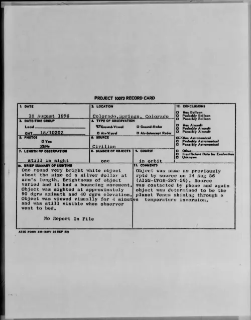 First page of 1956.08 - 7069602 - Colorado, Springs, Colorado