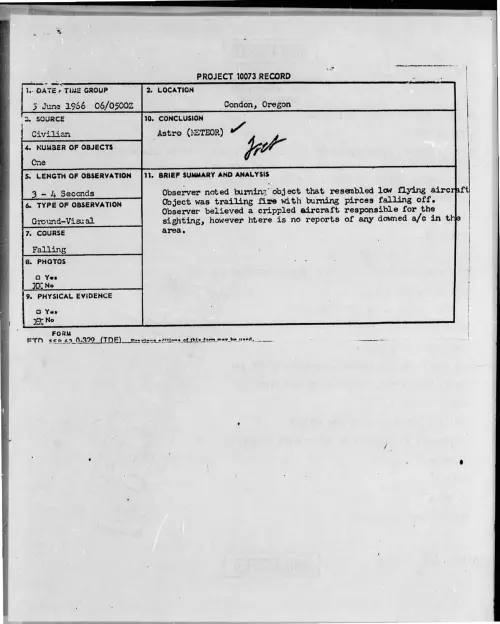 First page of 1966-06-7092915-Condon-Oregon