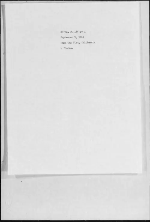 First page of 1949-09-6982250-CampOakFlat-California