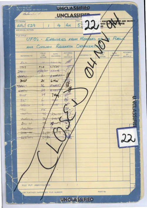 First page of AustralianUFOFiles - A9755_22_3533575