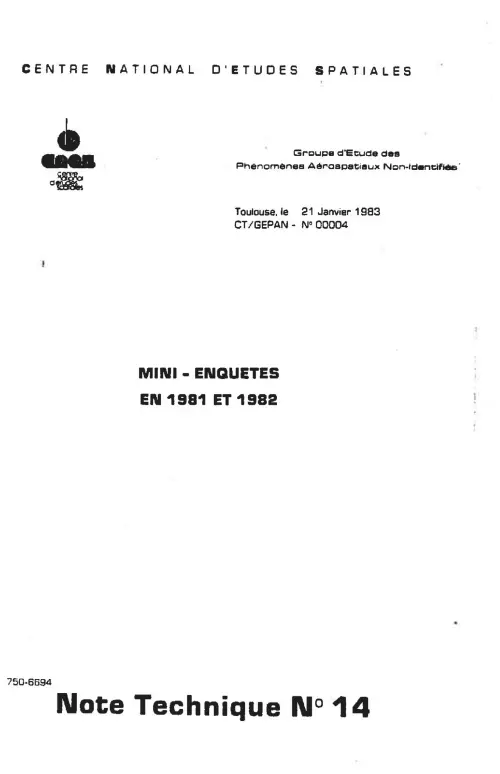 First page of FrenchUFOFiles - note_tech_14