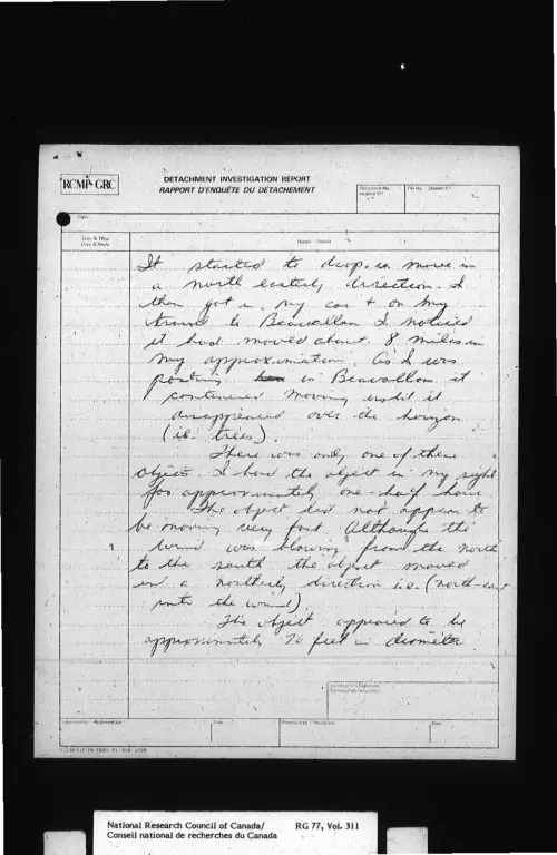 First page of CanadaUFO - Canada - FOIA Part 19 - Pages 5401-5700