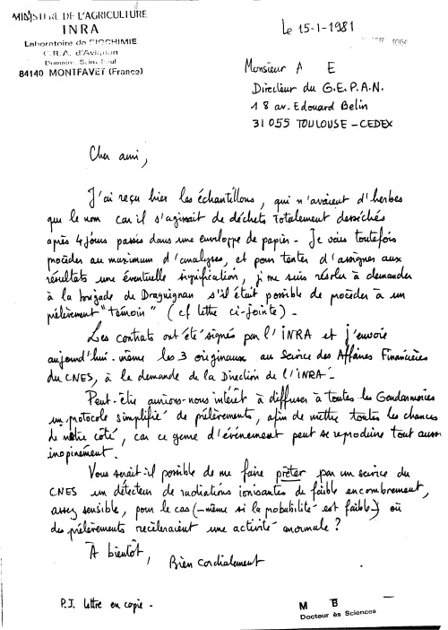 First page of FrenchUFOFiles - INRA_R
