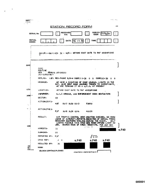 First page of BritishUFOFiles - unusuallights