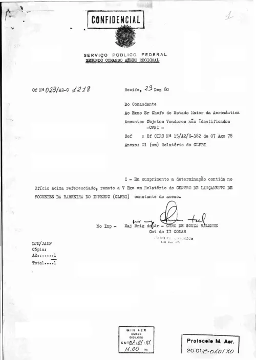 First page of BrazilianUFOFiles - CENDOC ENVELOPE 01   1980 CENDOC_ENVELOPE_01_1980