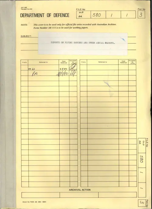 First page of AustralianUFOFiles - A703_580-1-1_Part 3_756666