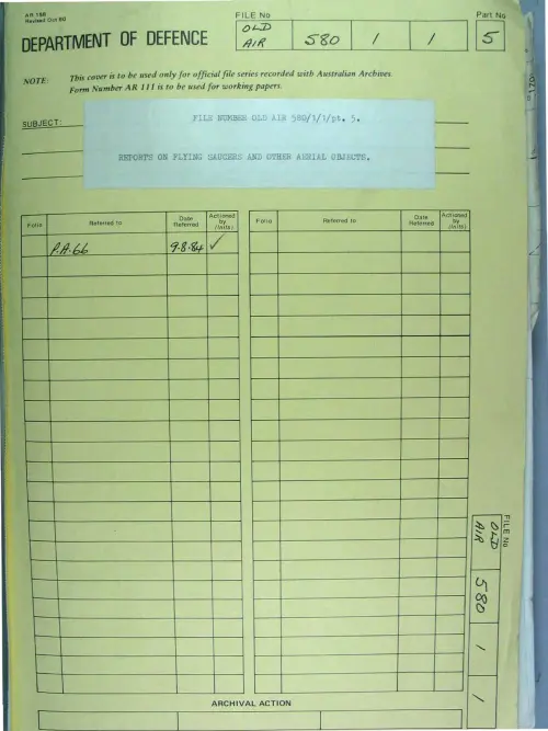 First page of AustralianUFOFiles - A703_580-1-1_Part 5_645646