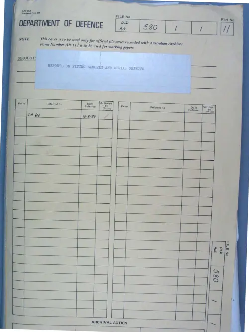 First page of AustralianUFOFiles - A703_580-1-1_Part 11_646558