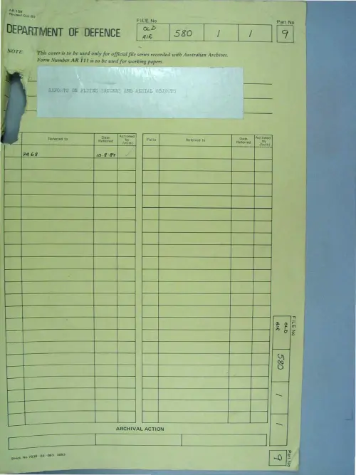 First page of AustralianUFOFiles - A703_580-1-1_Part 9_646554