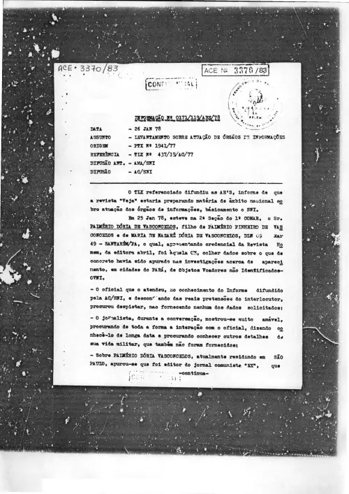 First page of BrazilianUFOFiles - ACE 3370.83 ACE_3370.83