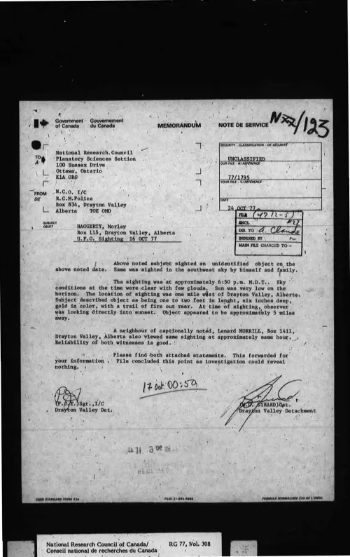 First page of CanadaUFO - Canada - FOIA Part 12 - Pages 3301-3600