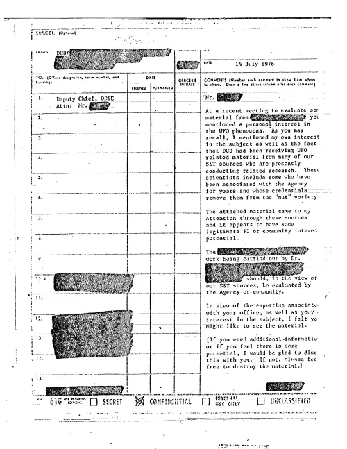 First page of CIAUFO - DISCUSSES PERSONS INTEREST IN UFO PHENOMENA