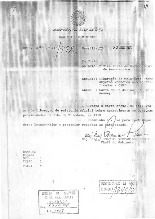 First page of BrazilianUFOFiles - CENDOC ENVELOPE 07   1976 CENDOC_ENVELOPE_07_1976