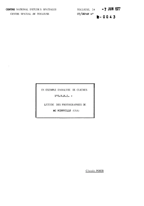 First page of FrenchUFOFiles - note_43_poher_77
