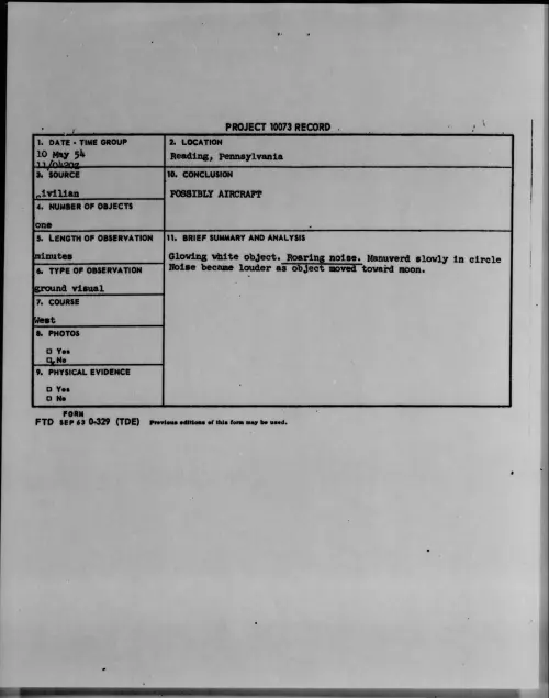 First page of 1954.05 - 6781517 - Reading, Pennsylvania
