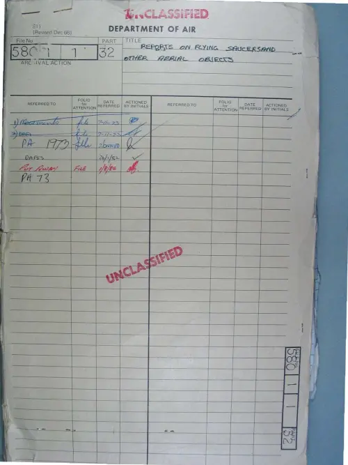 First page of AustralianUFOFiles - A703_580-1-1_Part 32_646591