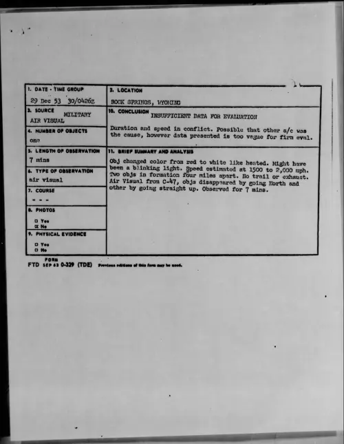 First page of 1953.12 - 6779225 - ROCK SPRINGS, WYOMING