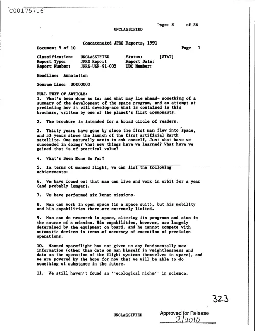 First page of CIAsX-Files-2015UFORelease - (EST PUB DATE) ANNOTATION DOC_0005517537
