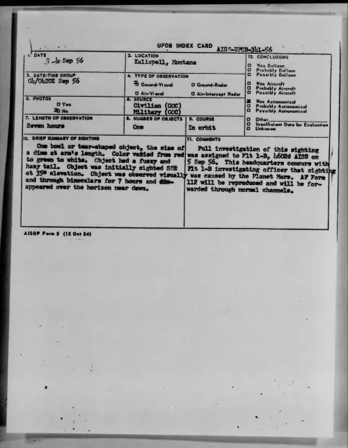 First page of 1956.09 - 7070519 - Kalispell, Montana