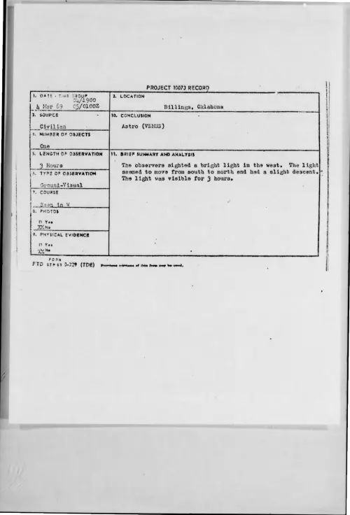 First page of 1969-03-6779714-Billings-Oklahoma