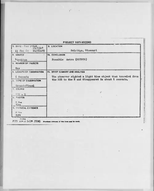 First page of 1969-02-6779055-Belridge-Missouri