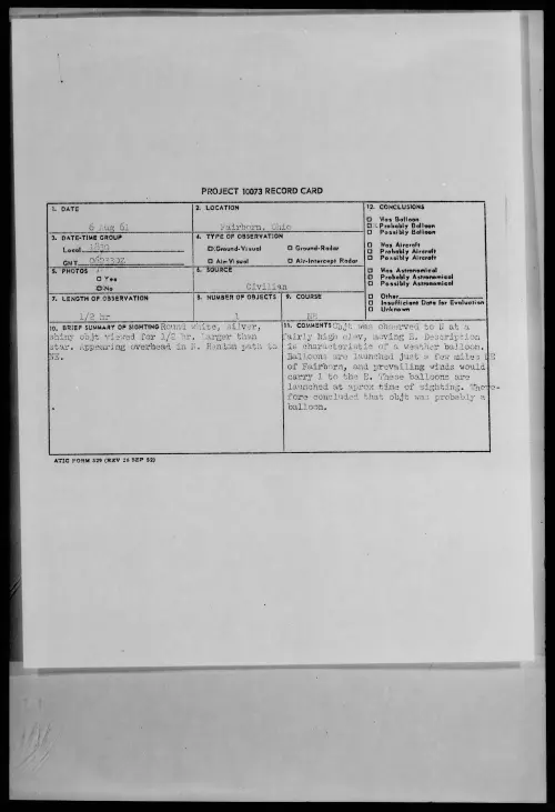 First page of 1961.08 - 8297747 - Fairborn, Ohio