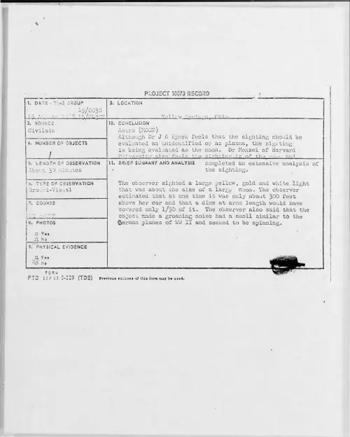 First page of 1968-08-7203366-YellowSprings-Ohio