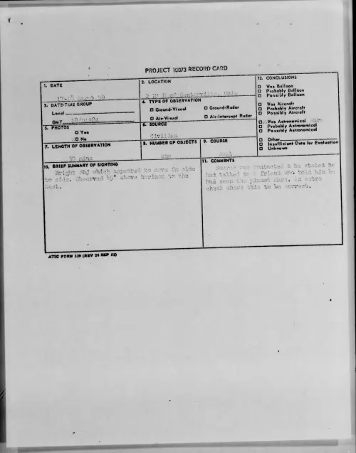 First page of 1959.03 - 9079586 - 2 Mi N of Centerville, Ohio