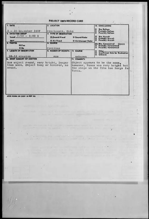 First page of 1957.12 - 6968655 - Cincinnati, Ohio