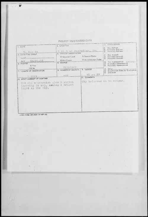 First page of 1958.03 - 6965136 - 5 Mi N of Carrolton, Mo