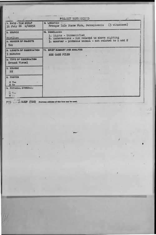 First page of 1966-07-8725147-PresqueIsleStatePark-Pennsylvania