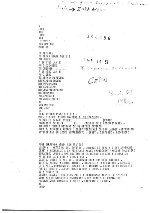 First page of FrenchUFOFiles - 1981308305-28-1981-R