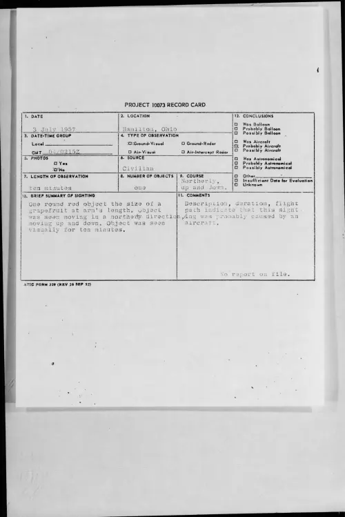 First page of 1957.07 - 6960703 - Hamilton, Ohio