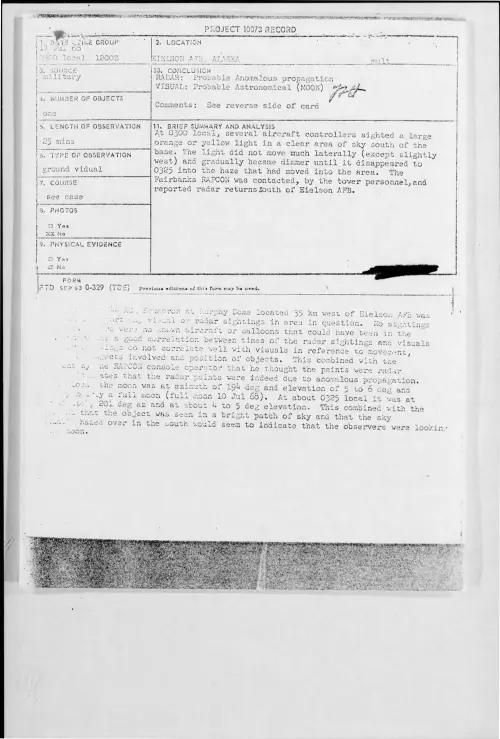 First page of 1968-07-7200295-EIELSONAFB-ALASKA