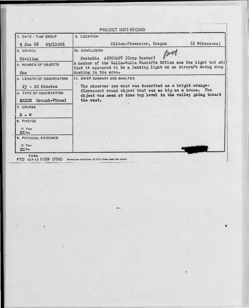 First page of 1968-06-6887991-Milton-Freewater-Oregon