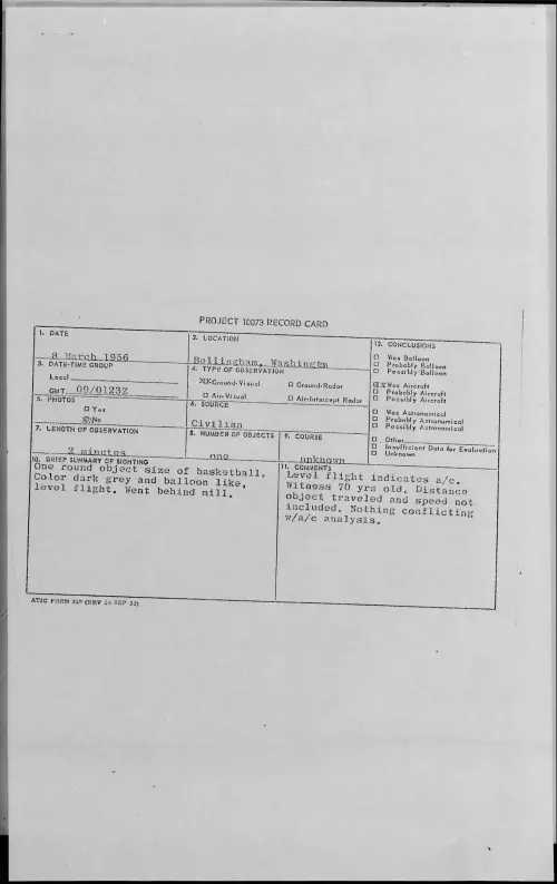 First page of 1956.03 - 7340808 - Bellingham, Washington