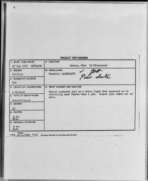 First page of 1966-05-7092560-Linton-Ohio