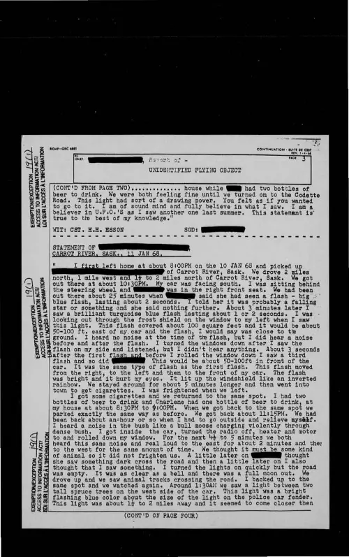First page of CanadaUFO - Canada - FOIA Part 26 - Pages 7501-7800